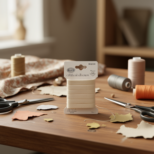 Nastro di cotone Ilan 10mm X 5m beige per cucito e artigianato - Product Image 3