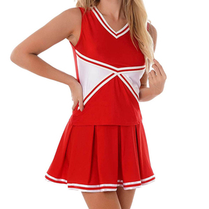 Uniforme de cheerleading personnalisé pour femmes, tissu polyester à séchage rapide, costume d'équipe, ensemble de strass, danse scolaire, entraînement sportif - Product Image 4