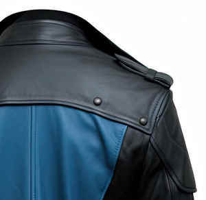 Veste en cuir d'hiver pour homme, style streetwear, durable et confortable, avec logo frontal, pour tenues décontractées et urbaines quotidiennes - Product Image 2