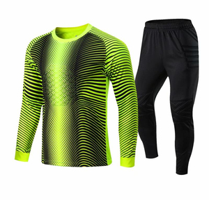 Maillot de football à manches longues pour homme, rayé rose marine, anti-humidité, col rond, manches complètes, vêtements de sport athlétiques, maillot de gardien de but - Product Image 3