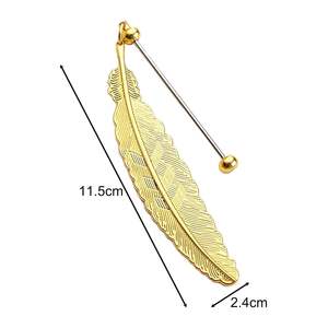 Marcapáginas de metal dorado con gancho para manualidades, ideal para niños y amantes de los libros, regalo creativo. - Product Image 2