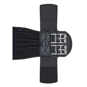 Fancy <b>Stitch</b> Padded Long Girth High Quality Tanned Leather with Snap and Elastic with Stripes in Your Choice of Leather Color - Product Image 6