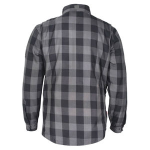 Chemises en flanelle à carreaux pour hommes, style nouveau, 100% coton, respirantes, à manches longues, surdimensionnées, impression de logo personnalisée, chemise pour hommes - Product Image 2
