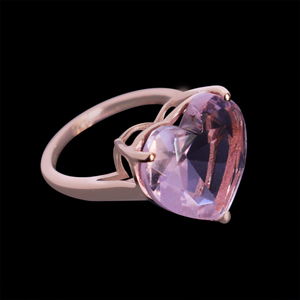 S925 Sterling <b>Silver</b> Heart Cut Morganite Gemstone <b>Ring</b> Rose Gold Plated Romantic Gemstone Fine <b>Ring</b> For Women Engagement Stylish - Product Image 4