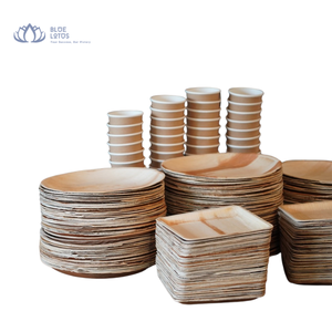 [BEST SELLER] |   Assiettes biodégradables à motifs personnalisés en feuilles de palmier Areca, vaisselle jetable pour fêtes et pique-niques, en provenance du Vietnam - Product Image 1