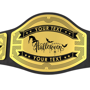 Cinturón de Campeón de Halloween de Buena Calidad, Personalizado con Diseño de Calabaza y Murciélago, Cinturones de Lucha Libre para Fanáticos - Product Image 2