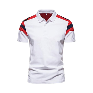 100% coton biologique Spandex tissu grande taille décontracté plaine imprimé Golf pour Polo T-Shirt pour hommes blanc rouge noir hommes pour Polo - Product Image 1