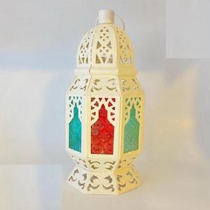 Elegante Linterna Marroquí de Hierro y Vidrio, Hecha a Mano, Ecológica y Duradera, para Decoración Navideña, Eid, Hogar, Decoración Festiva - Product Image 6