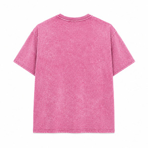 Crew Neck Pick <b>Tiger</b> Head Acid Wash T-Shirt Men's Heavyweight Cotton Vintage Wash Streetwear Tee Boxy Fit T Shirt - Product Image 2