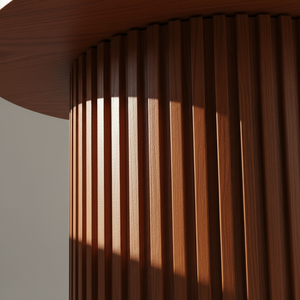 Mesa Auxiliar de Diseño Moderno, Mesa de Centro con una Sola Pata, Color Marrón Claro, Mueble de Hogar de Lujo y Duradero, Color Dinámico - Product Image 4