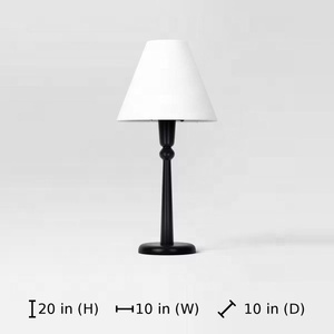 Midnight Crest Metal Table <b>Lamp</b> with Premium Fabric Cone Shade Durable Iron Base Warm Ambient Lighting for Elegant Interiors - Product Image 6