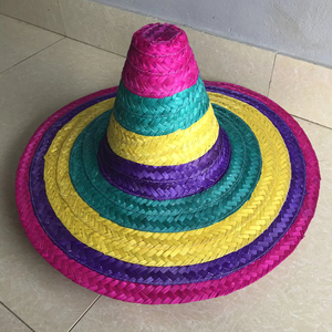 หมวกทรงโซมเบรโรลายหญ้าธรรมชาติ สำหรับเดินทางเพื่อธุรกิจ งานแต่งงาน ใช้ในชีวิตประจำวัน-เหมาะสำหรับทุกเพศทุกวัย หมวกฤดูร้อนสำหรับชายหาดและกิจกรรมกลางแจ้ง - Product Image 1