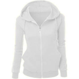 Nueva Moda 2026 Sudadera con Capucha para Mujer, Estilo Urbano, Manga Larga, Holgada, Color Sólido, Otoño Invierno, Casual, con Cremallera y Forro Polar - Product Image 5