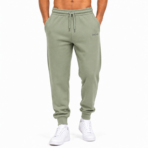 Top Trending 100% Cotton Sweatpants Mens Breathable Sports Joggers Loose Fit Straight Leg <b>Trouser</b> Custom OEM - Product Image 6