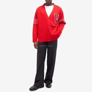 Wholesale Plus Size Winter <b>Cardigan</b> <b>Sweater</b> Korean Version Trend Top Jacket for Men Wool/Acrylic Material - Product Image 4