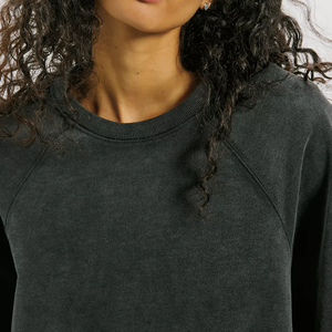 Sudaderas de Mujer con Mangas Abullonadas y Costuras Premium 2026, Tops Cortos con Cuello Redondo, Ajuste Holgado, Camisetas Casuales para Entrenamiento, Transpirables - Product Image 3