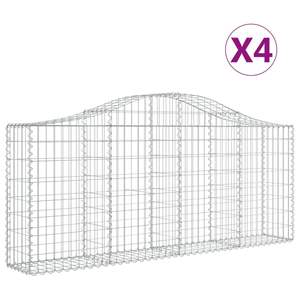 Juego de 4 Cestas de Gabión de Hierro Galvanizado Plateado para Macetas y Jardineras - Product Image 2
