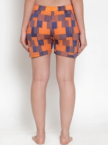 Shorts de Mujer con Estampado Geométrico, Cintura Media, Cordón Ajustable, Secado Rápido, Casuales, de Poliéster Tejido - Product Image 6