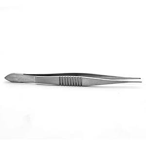 Pinzas Oftálmicas Rectas Dentadas de Fijación, Instrumento Quirúrgico Pequeño de Acero Inoxidable para Cirugía Ocular, Retina, Córnea, Cataratas - Product Image 1