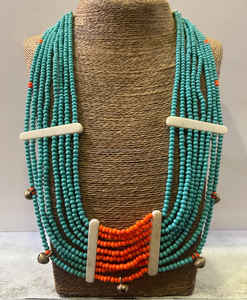 Hermosa cadena de eslabones de collar con cuentas multicolor Vintage de moda por Artesanías Rawat para ocasiones cristianas o regalos - Product Image 5