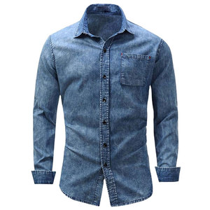 Camisas de Mezclilla para Hombre de Primera Calidad Hechas en Pakistán, 100% Algodón, Impermeables, Resistentes al Viento, Diseño y Color Personalizados, Servicio OEM - Product Image 1