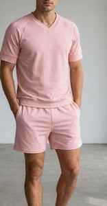Ensemble short et t-shirt en coton pour homme et femme, tissu doux et respirant, confortable, décontracté, pour tous les jours - Product Image 2