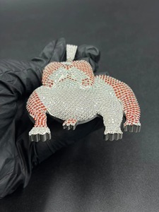 Pendentif Animal Mignon en Strass et Cristal, Breloque Chien en Moissanite, Bijou Unisexe en Argent 925 et Alliage de Zinc, Cadeau Thème - Product Image 4