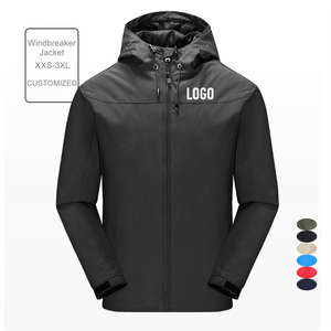 Customizable High-Quality Plus Size Windbreaker <b>Jacket</b> Wholesale Price Windbreaker <b>Jacket</b> Best Selling Regular Fit Solid Color - Product Image 5