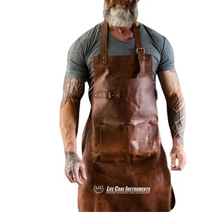 Best Selling Professional Unisex Cowhide <b>Leather</b> <b>Apron</b> Heavy Duty Reusable Comfortable Multi-Purpose Design Life Care - Product Image 2