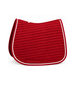 Tapis de selle d'équitation en tissu confortable de couleur rouge, doublure en tissu, compression, lavable, antidérapant, pour l'entraînement et la compétition équestre - Product Image 1