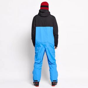 Traje de Esquí Unisex Impermeable y Transpirable con Forro Polar -Tex, Chaqueta Azul con Capucha y Cremallera, Pantalones de Snowboard Resistentes al Viento - Product Image 3