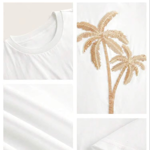 Camiseta de moda para mujer, hombre y niña, con bordado de cuentas de doble cara móvil, fabricada con la mejor calidad, camiseta de mujer con cuentas. - Product Image 6