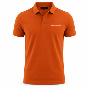 เสื้อโปโลแขนสั้นสีดำสำหรับผู้ชาย ยี่ห้อ Blackthorn ผ้าปิเก้ มีโลโก้ด้านหน้า สวมใส่สบายๆ - Product Image 4