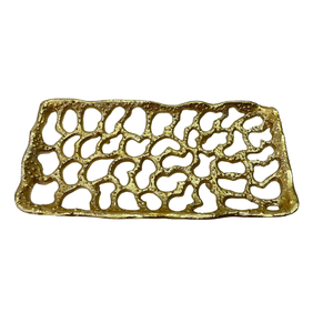 Bandeja de Servicio Redonda de Metal con Asas Resistentes, Estilo Antiguo, para Aplicaciones de Servicio en Hogares y Hoteles de Lujo - Product Image 6