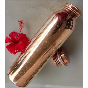 Botella de Cobre Premium de 1 Litro con Acabado Martillado/Liso, Logotipo Personalizado Disponible, Venta al por Mayor, a Prueba de Fugas, Ecológica, para Yoga y Fitness - Product Image 3