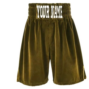 Shorts de boxe personnalisés de haute qualité en tissu satiné, imprimé sur toute la surface, doublure en mesh, cordon de serrage à la taille, vente en gros OEM - Product Image 6