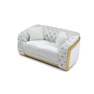 Divano a Due Posti Lexi G0597A L in Avorio, Elegante Divano per Soggiorno - Product Image 6