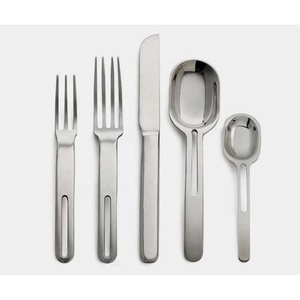 Ensemble de couverts modernes avec logo personnalisé en acier inoxydable de haute qualité avec poignée en métal épais - Product Image 2