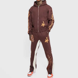 Conjunto Deportivo de Alta Calidad con Cierre de Cremallera, Personalizado, con el Mejor Material, Servicio OEM, Diseño de Pantalón con Capucha y Corte Ajustado, Color Sólido - Product Image 1