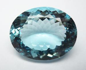 100% naturel aigue-marine ovale en forme de pierre précieuse de haute qualité naturelle à facettes coupe fabrication de bijoux pierres précieuses en vrac prix OEM - Product Image 3