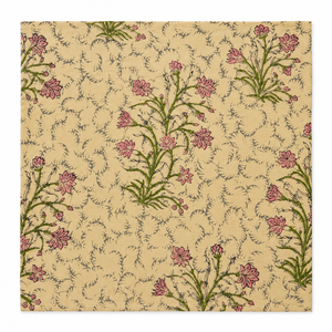 Tissu en voile de coton biologique imprimé beige, écologique, léger, à motif floral, 90 GSM, pour robe, rideau, housse de coussin, décoration intérieure - Product Image 2