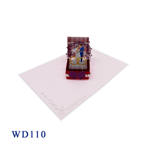 Anillo DE BODA 3D hecho a mano, tarjeta de felicitación emergente, recuerdo artesanal de papel cortado con láser de tendencia superior - Product Image 3