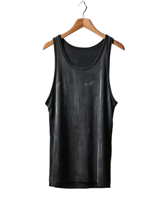 Débardeur de sport vintage pour homme, noir délavé à l'acide, style stringer - Product Image 1