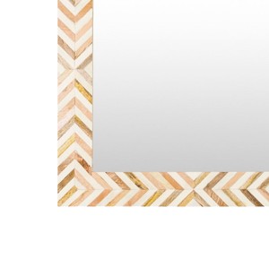 Miroir suspendu carré en coquillages Capiz, artisanat fait main, pour la décoration de chambre, miroir en nacre, en promotion - Product Image 2