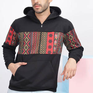 Sudadera con Capucha para Hombre, Estilo Oversize, con Estampado Digital Degradado, Efecto Desgastado, Moda Urbana Minimalista, Tacto Suave, Estampado de Aspecto Limpio - Product Image 1