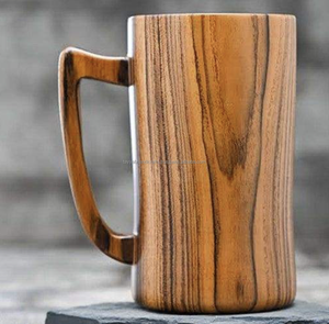 Taza de Madera Natural con Logotipo Personalizado, Taza de Té Creativa y Jarra de Cerveza para Regalos Empresariales, Gran Venta - Product Image 2