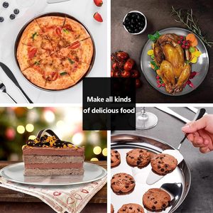 Plaque de cuisson ronde antiadhésive en aluminium pour pizza, idéale pour four, maison, restaurant et cuisine - Vente en gros fabricant - Product Image 4