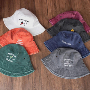 Chapeau de soleil anti-UV en coton lavé, pliable, pour l'été, la plage, le plein air, style bob de pêcheur, réglable, à large bord en coton - Product Image 4