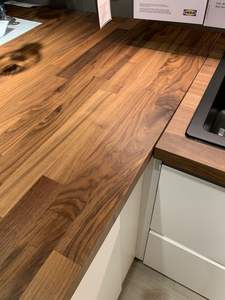 Eco Friendly Rubber Wood Butcher Block Countertop Kitchen <b>Table</b> Top Solid Wood Panel Custom Size Wholesale - Product Image 2