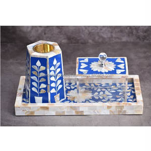 Gulf Decorative Top Quality Luxury Mother Of Pearl Inlay <b>Bakhoor</b> <b>Oud</b> Incense Burner Set With Acrylic Box With Lid And Knob - Product Image 2
